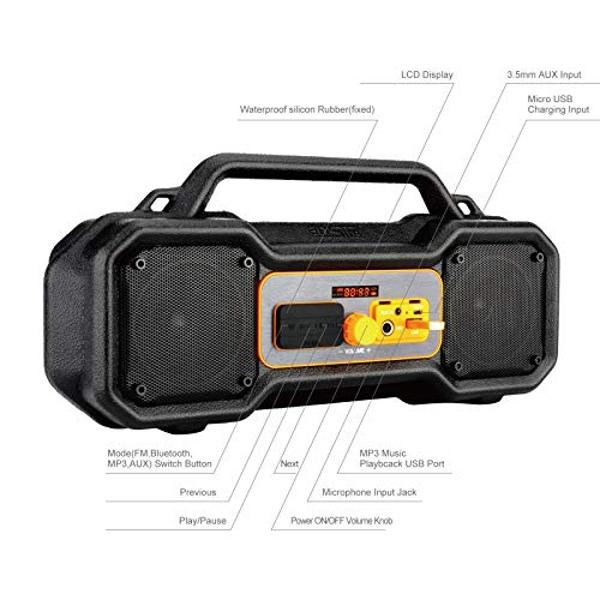 Dprofy New Play 2 Rounds of Golf, 2Pcs Magnetic Bluetooth Golf Speaker Golf Cart Speaker, Stereo Sound Portable Pro Wireless Waterproof Speaker with Rich Bass, Golf Accessories Gol
