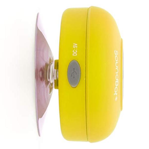 Soundbot SB510 HD Bluetooth, USB, Infrared Shower Speaker, Water Resistant Handsfree Portable Speakerphone with Built-in Mic, 6hrs of Playtime, Control Buttons and Dedicated Suctio