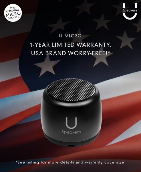 Fashionit U Micro Speaker | Stylish Portable Wireless Bluetooth 5.0 with Built-in Mic & Remote Shutter | Perfect Little Speaker for Home, Parties, Travel! Small Device, Rich Sound 