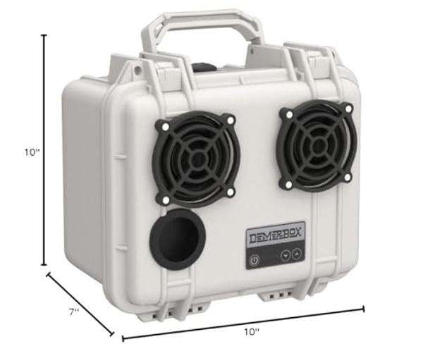 DemerBox: Waterproof, Portable, and Rugged Outdoor Bluetooth Speakers. Loud Sound, Deep Bass, 40+ hr Battery Life, Dry Box + USB Charging, Multi-Pairing Party Mode. Built to Last (