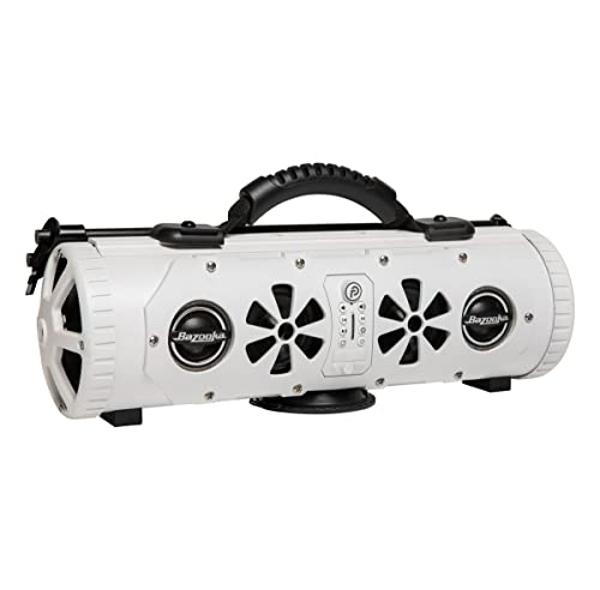 Bazooka Party Bar Mini | Portable Bluetooth IP66 Waterproof Speaker | RGB Lights | Party Button Pairing | Up to 70 HRS Battery Life | 6 Marine Grade Speakers | White