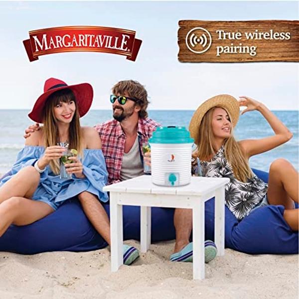 Margaritaville “A Sip of Summer” Bluetooth Wireless Speaker & Cooler Bluetooth Speakers, Fun Drink & Beer Cooler, Water Resistant Outdoor Speaker, Unique Margaritaville Design