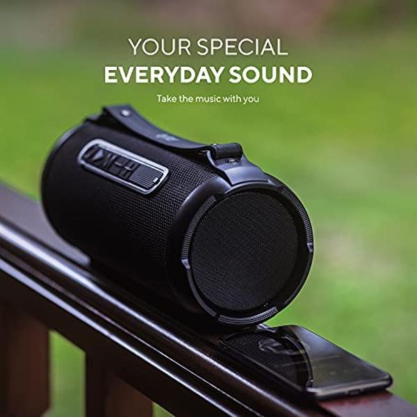 Monster Adventurer Max Boombox Bluetooth Speaker, IPX7 Waterproof Outdoor Speakers with Double Subwoofer, 100W Stereo Sound and Rich Bass, Wireless Speakers for Home, Party, Beach