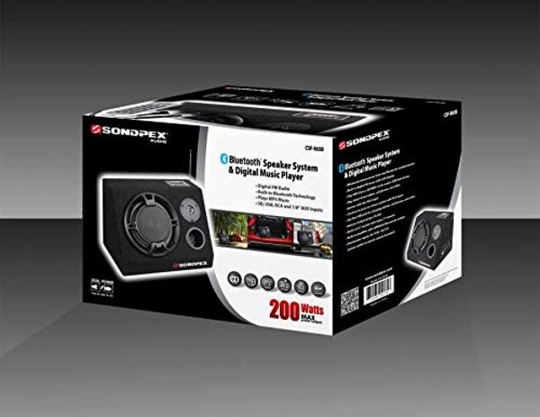SDX Audio Bluetooth Speaker System & Digital Music Player 6.5" Subwoofer 200W Max Output FM Radio Receiver SD/MMC Card and USB Reader,Party Speaker, CSF-E65B