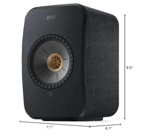 KEF LSX II Wireless HiFi Speaker System (Carbon Black)