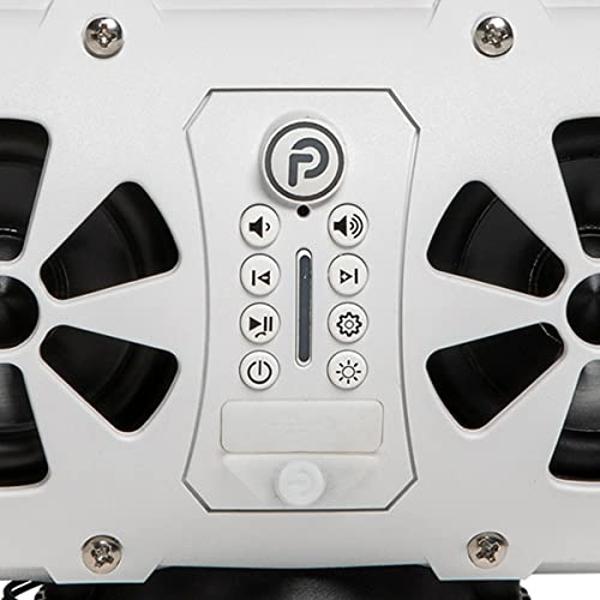 Bazooka Party Bar Mini | Portable Bluetooth IP66 Waterproof Speaker | RGB Lights | Party Button Pairing | Up to 70 HRS Battery Life | 6 Marine Grade Speakers | White