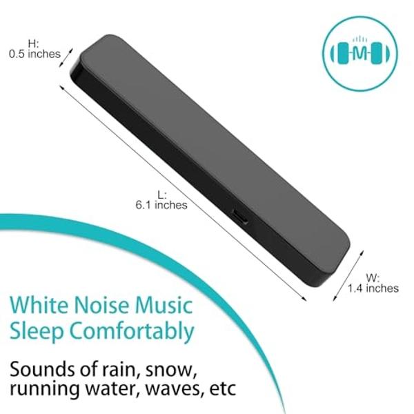 Pillow Speaker Bone Conduction Stereo Bluetooth Wireless Music Sleep Headphones Portable White Noise Machine for Side Sleepers Sleep Speaker Compatible with iOS/Android/Windows (Bl