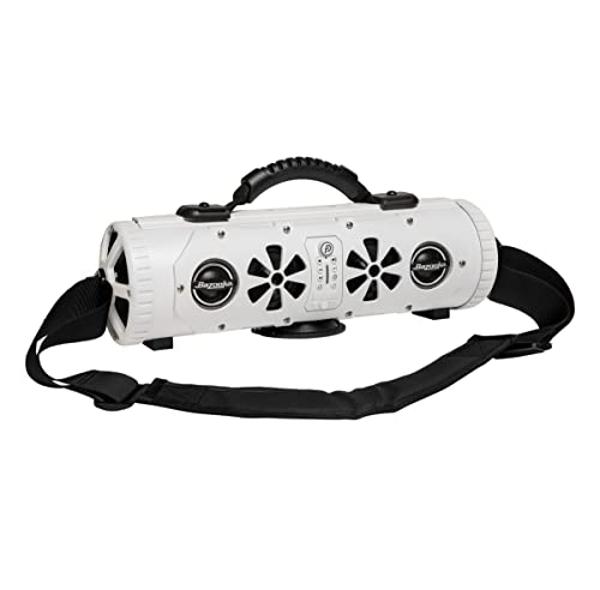 Bazooka Party Bar Mini | Portable Bluetooth IP66 Waterproof Speaker | RGB Lights | Party Button Pairing | Up to 70 HRS Battery Life | 6 Marine Grade Speakers | White