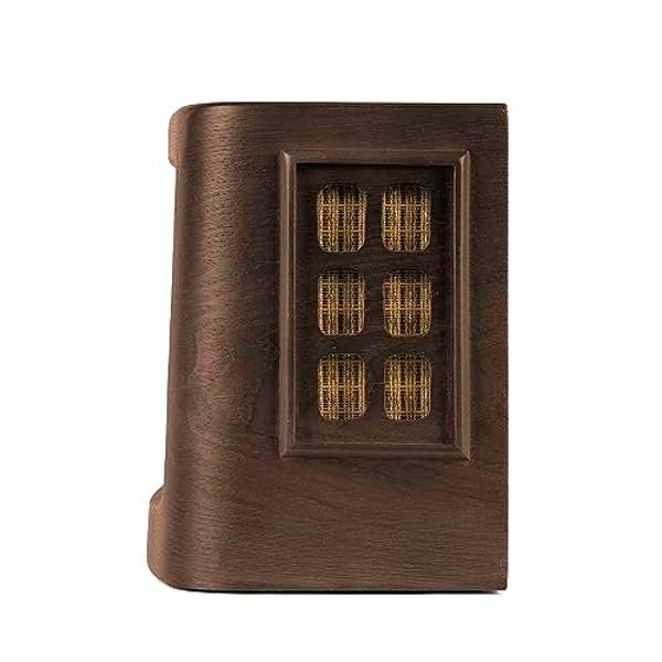 Fuse Vint Vintage Wood Retro Radio | Wireless Charging Pad | AM/FM Radio Speaker with Bluetooth & AUX Input | Mid Century Modern Style | Real Handcrafted Ashtree Wood Exterior