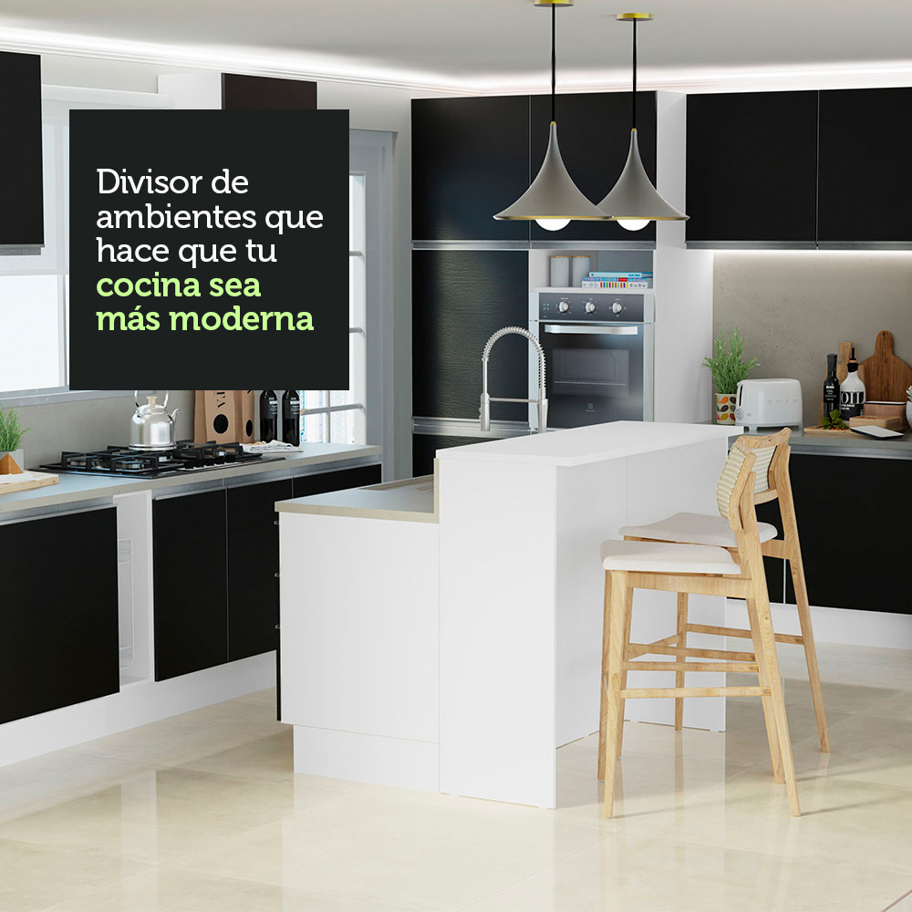 Isla Barra Comedor Desayunador Antecomedor Madesa 120 BN