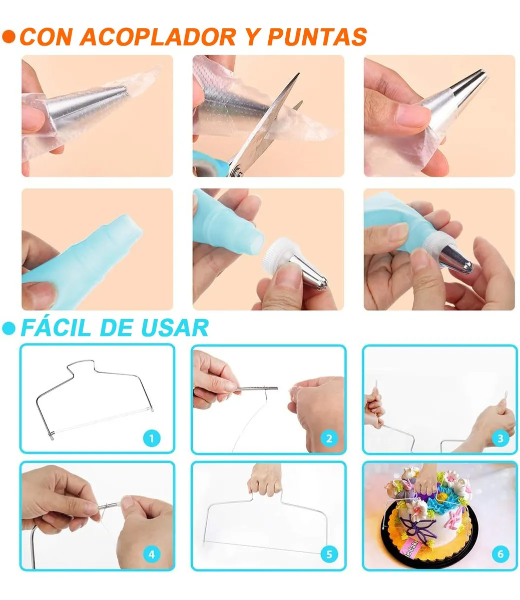Set Utensilios Repostería Pastelería Base Giratoria Pastel