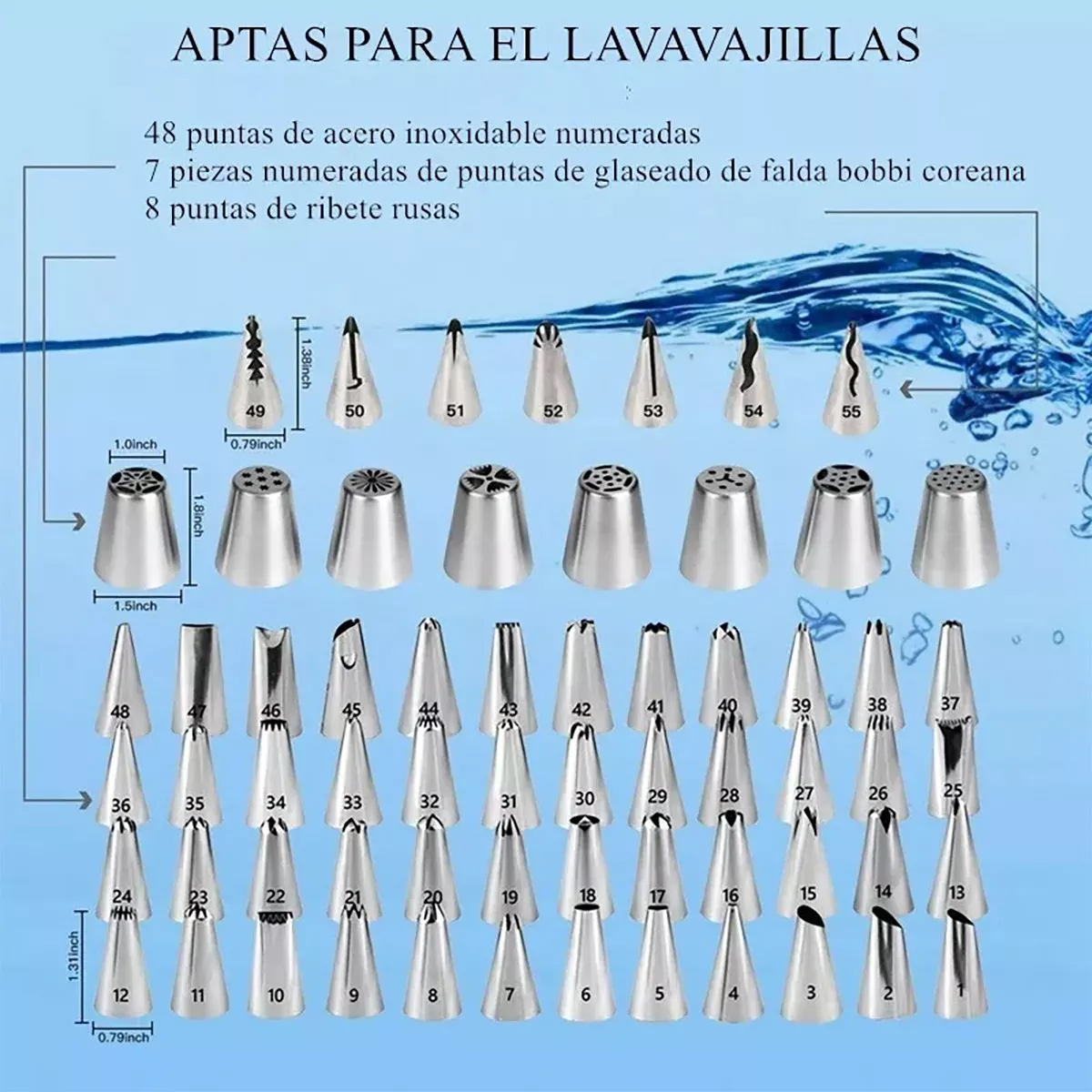 137 Duyas Boquillas Rusas Base Giratoria Pasteles Repostería