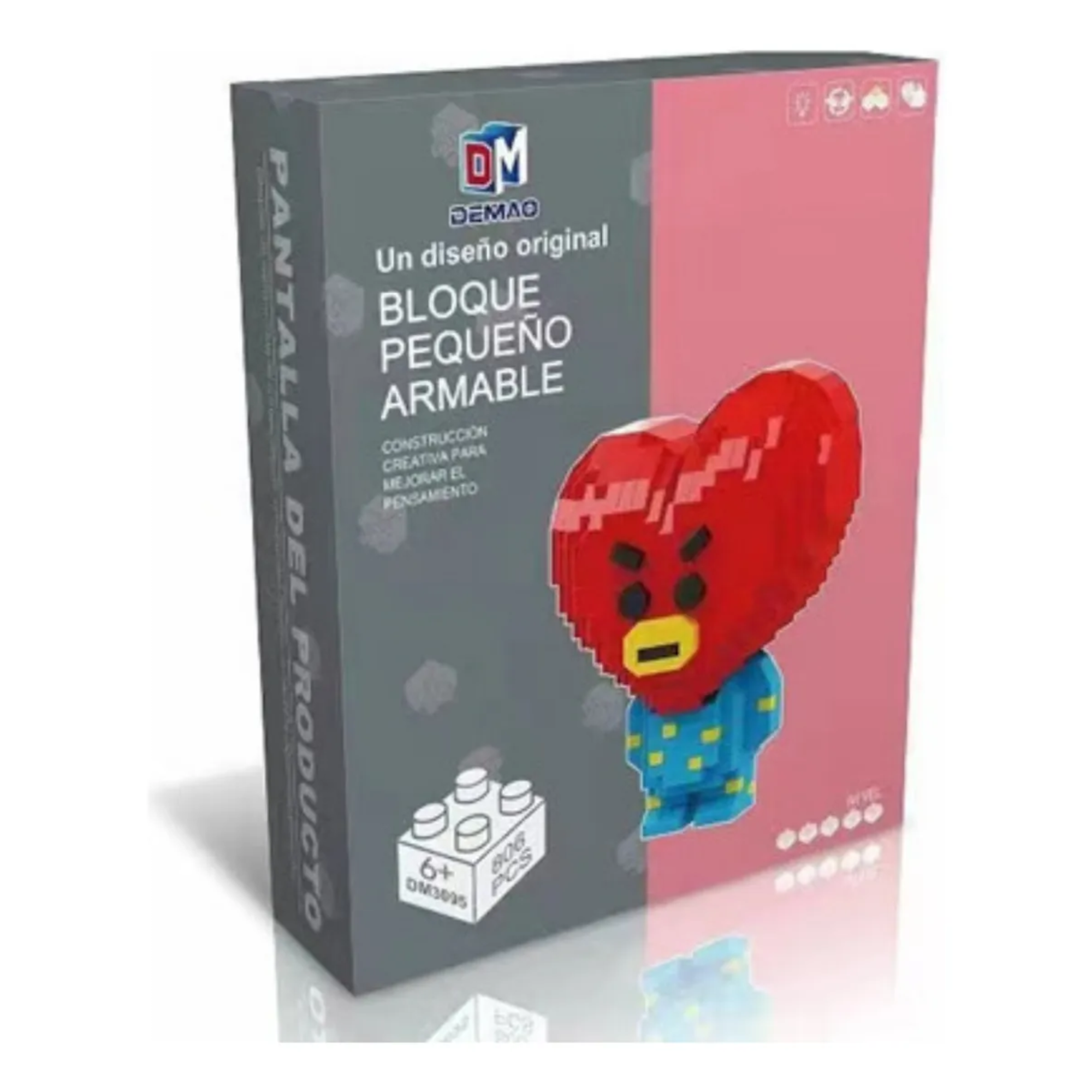 Tata Bts Bt21 Kpop Mini Bloques Armables Figura 3d Corazón