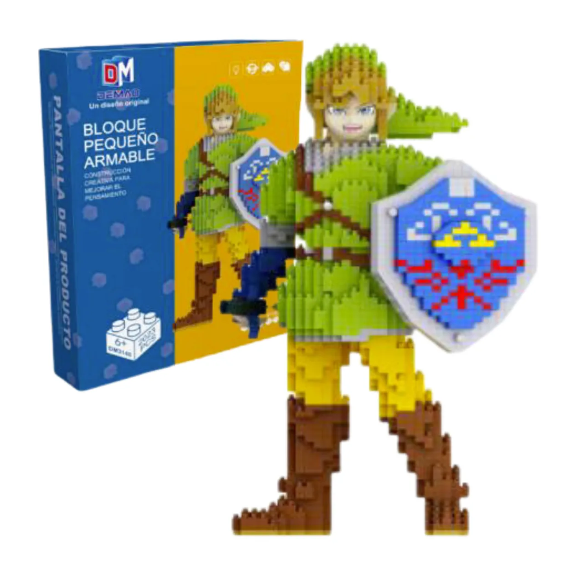 Link The Legend Of Zelda Figura 3d Mini Bloques Armables