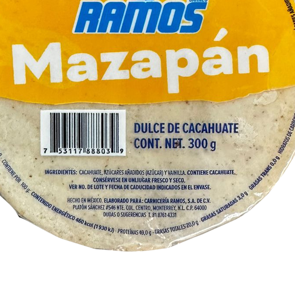 Mazapán Dulce De Cacahuate Carnes Ramos 300gr