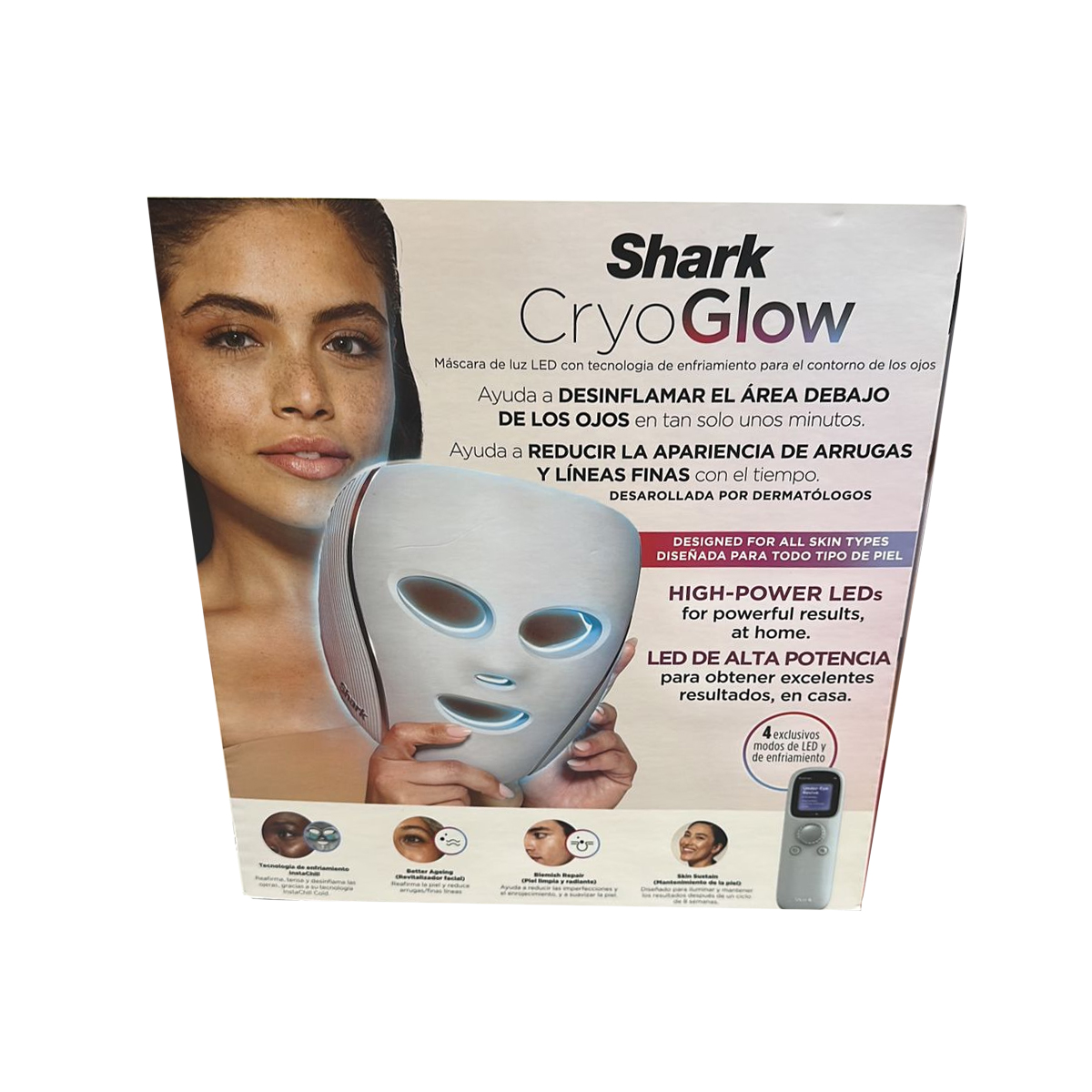 Máscara de Luz Led Shark CryoGlow Enfriamiento Facial