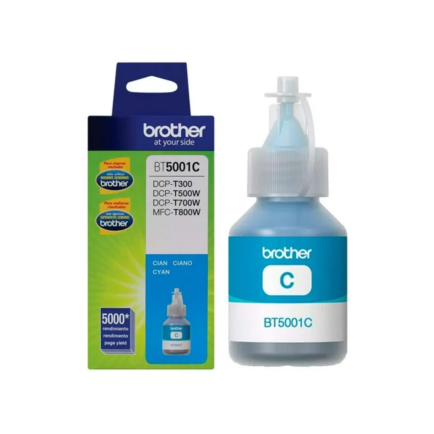 Tinta Brother BT5001C Rendimiento Ultra 5000 Páginas Color Cian