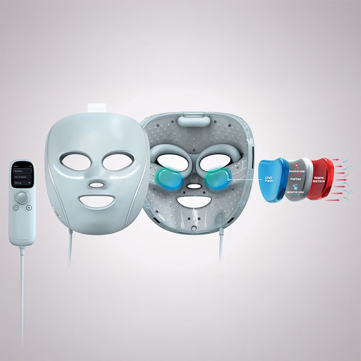 Máscara de Luz Led Shark CryoGlow Enfriamiento Facial