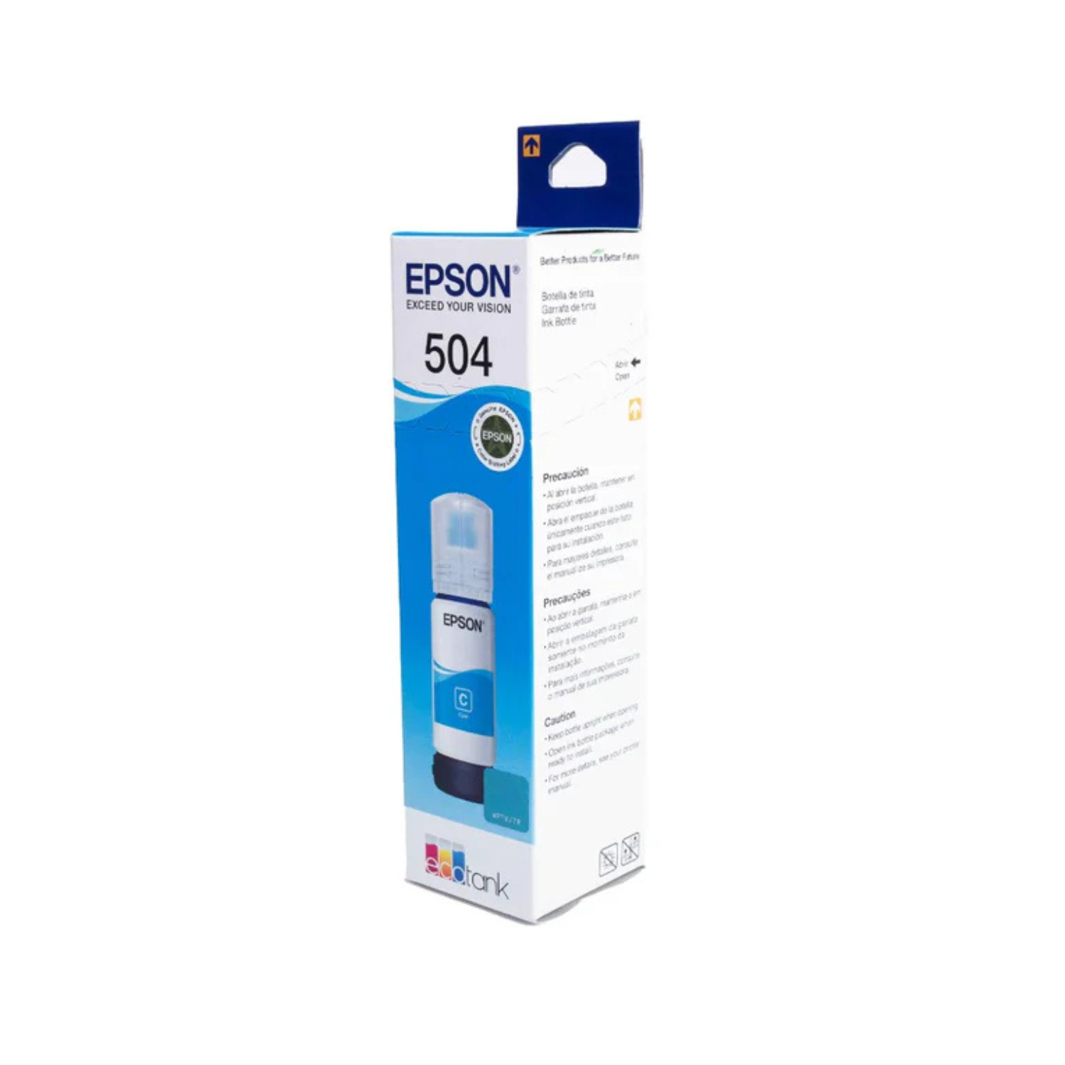 Tinta Epson Original T544-AL EcoTank L1110/L3110/L3150/L5190 Color Cian