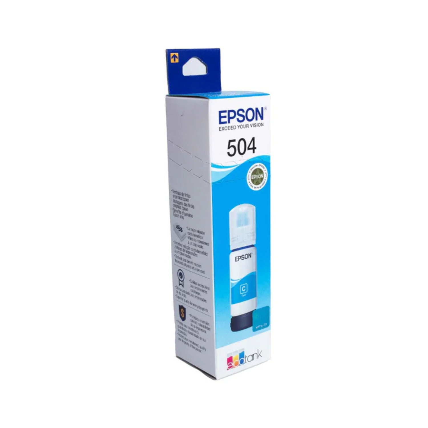 Tinta Epson Original T544-AL EcoTank L1110/L3110/L3150/L5190 Color Cian