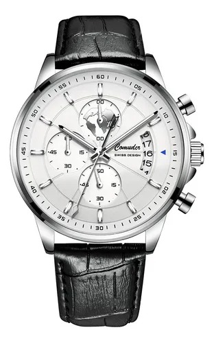 Reloj Hombre Elegante Cuero Original Y Elegante+caja