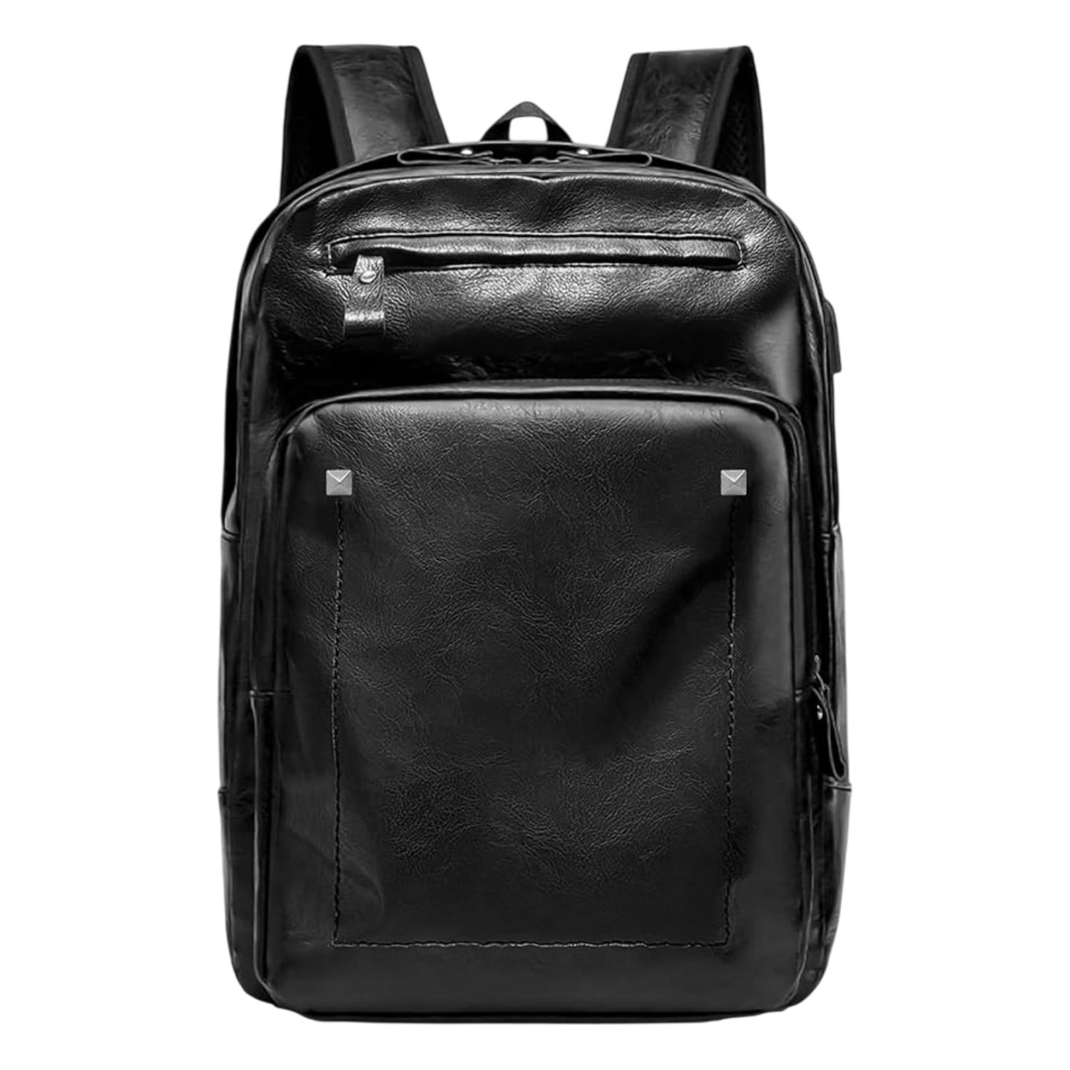 Mochila Antirrobo para Laptop Impermeable de Cuero Sintético, Negro, Bluelander