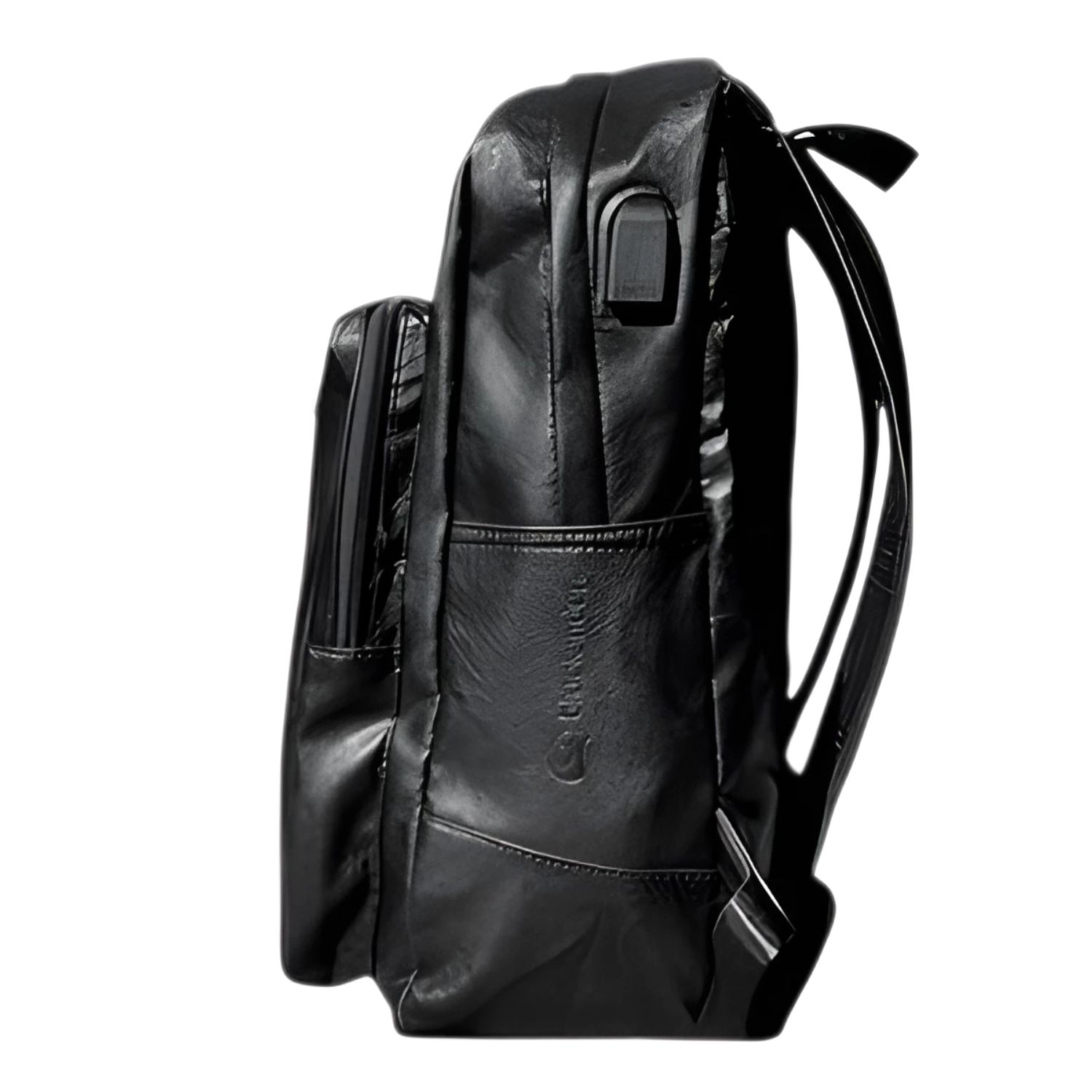 Mochila Antirrobo para Laptop Impermeable de Cuero Sintético, Negro, Bluelander