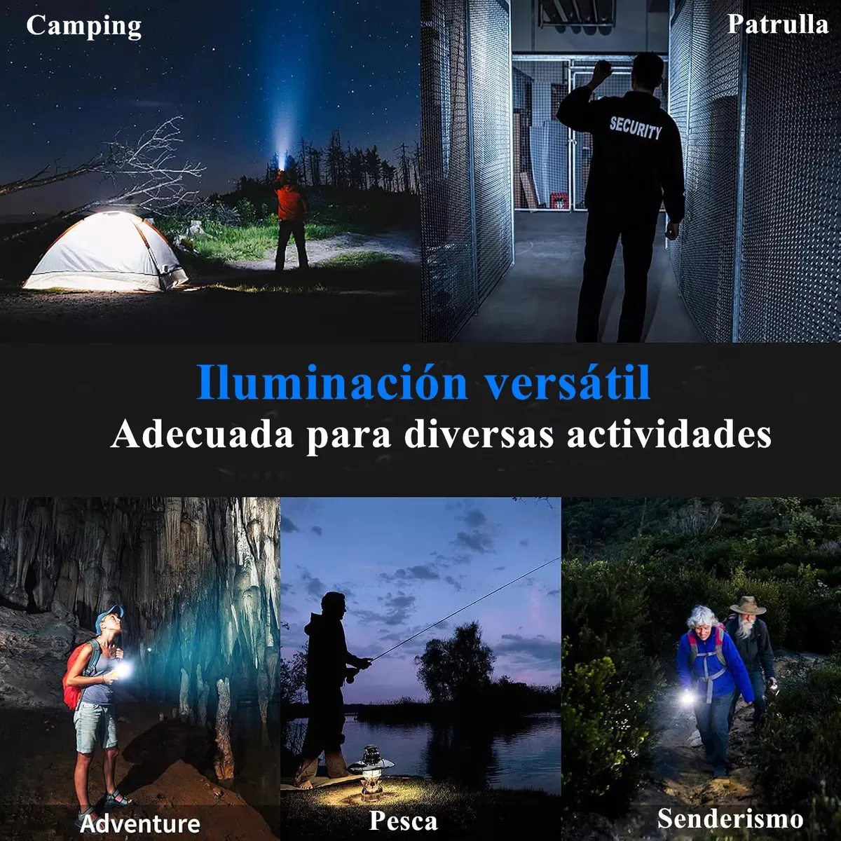 Lámpara Táctica 120000 Lúmenes Led  Blanco/Rojo