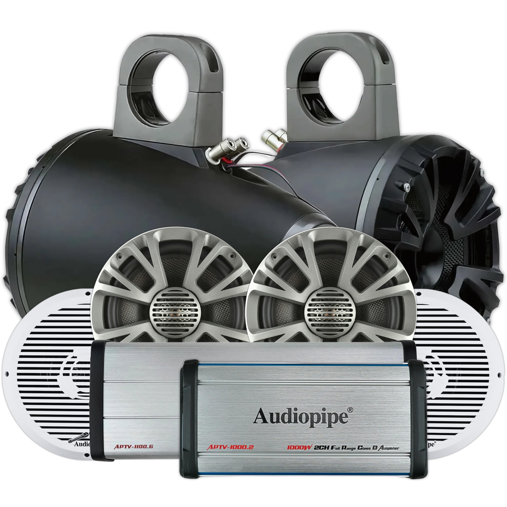 Paquete Completo Audio Marino Audiopipe UTV RZR Can Am X3