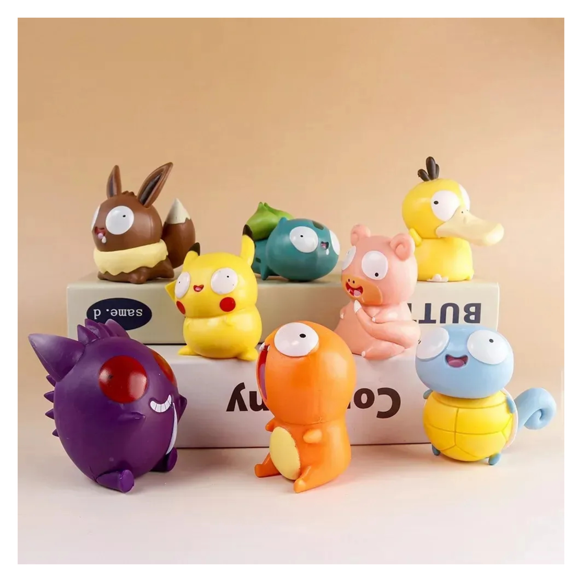 Mr Gadgets Set 8 Figuras Pokemon Silly Dumb Pikachu Muñecos Gengar