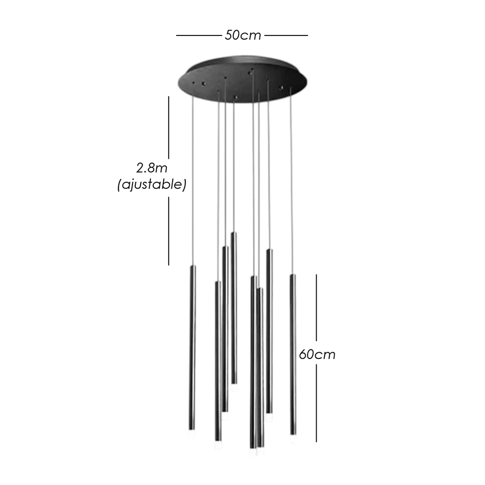 Ilios Innova | Lámpara Colgante LED | Estilo Contemporáneo | Altura Ajustable | Luz Cálida