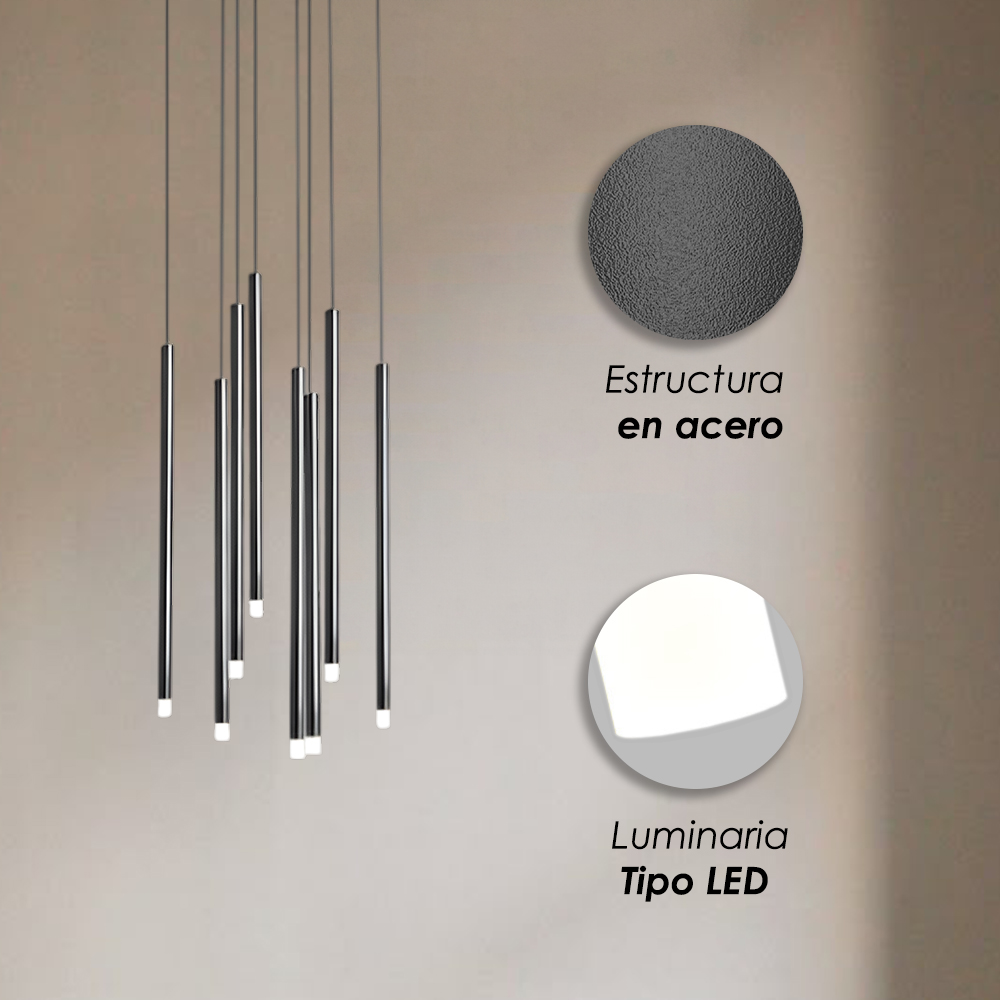 Ilios Innova | Lámpara Colgante LED | Estilo Contemporáneo | Altura Ajustable | Luz Cálida