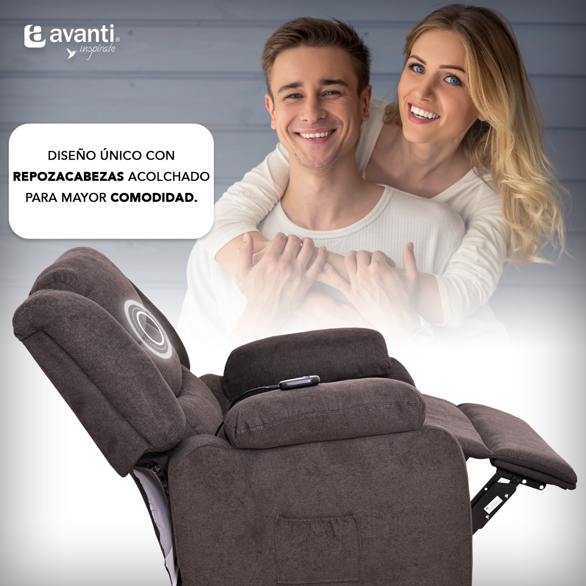 Sillón Reclinable Eléctrico Individual - Reposet Reclinable Confortable con Elevador para Facilitar El Descenso del Adulto del Sofá - para Sala De TV - Turin - Godiva