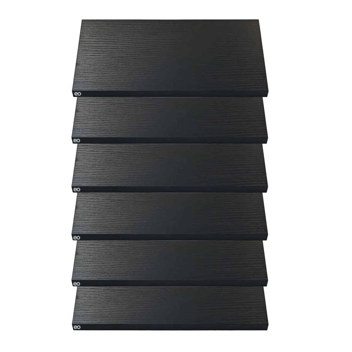 Juego De Estantes Flotante 6 Niveles Color Negro