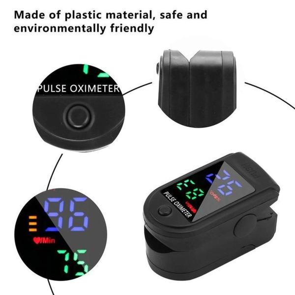Oxímetro Digital LED MXOXL-001-1 1pza Negro Rango de Medición 70porciento -99porciento Spo2 30 a 240BPM mas menos 2BPM o mas menos 2porciento PR 2xAAA No Incluidas, OxiLed
