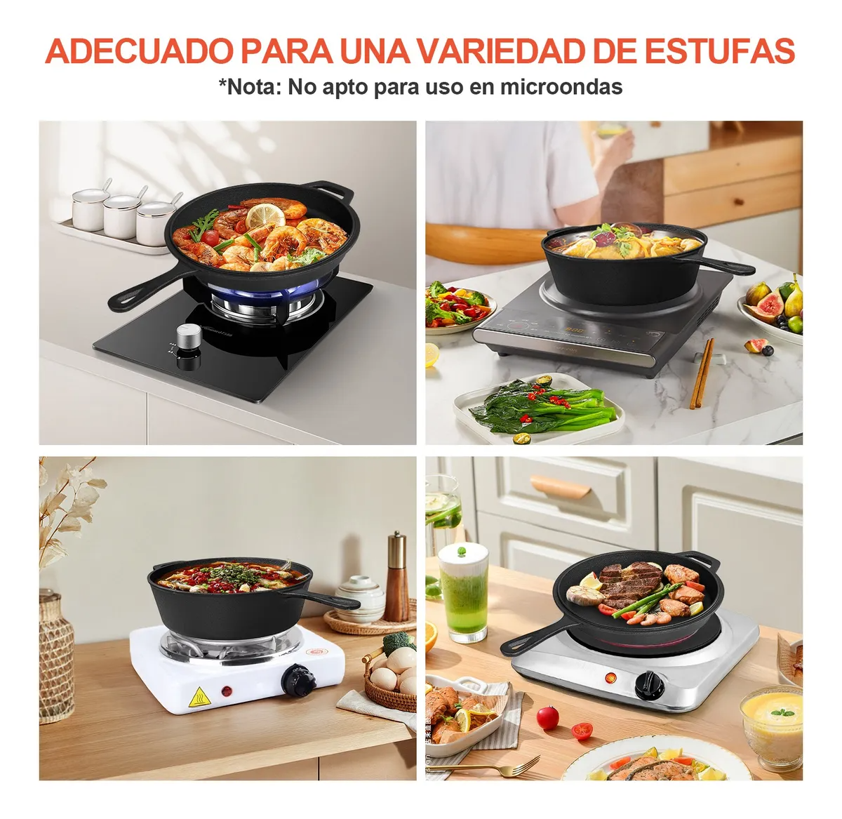 Horno Holandés Hierro Fundido 2 En 1 Olla Y Sartén 26cm 4.7l