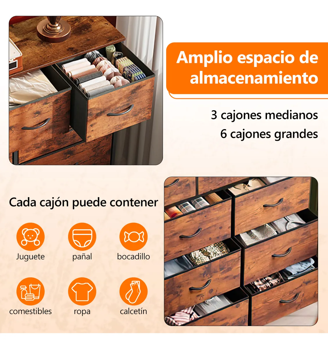 Mueble Organizador Television Madera Negra Modernos