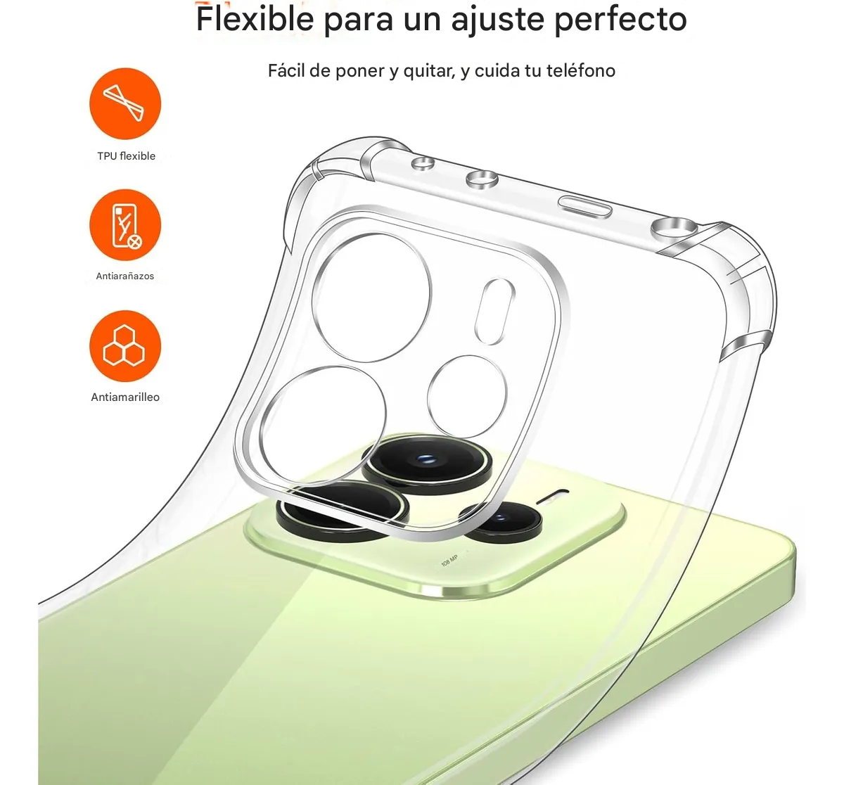 Funda cristal transparente prueba golpes Xiaomi Redmi Note 14 4G carcasa suave TPU protección cam