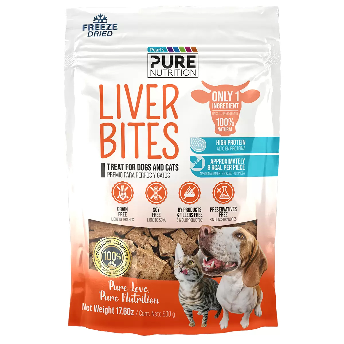 Premio Para Mascotas Pure Nutrition Liver Bites 500gr