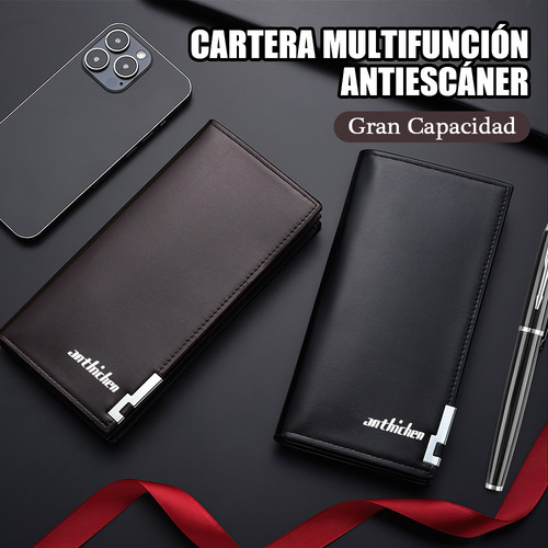 Cartera Billetera Larga Hombre Casual Negocio Gran Capacidad