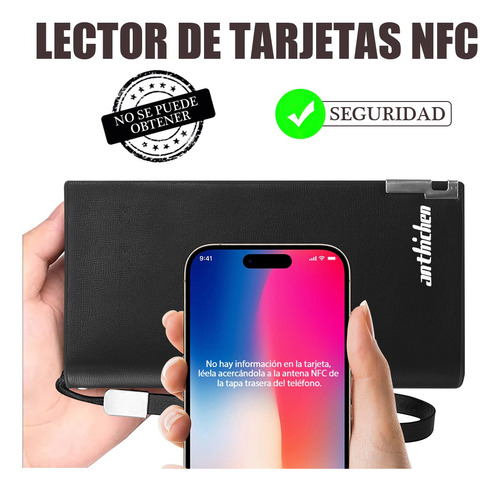 Cartera Billetera Larga Hombre Casual Negocio Gran Capacidad
