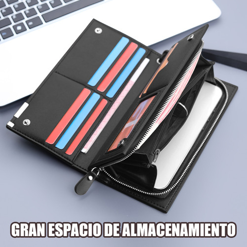Cartera Billetera Larga Hombre Casual Negocio Gran Capacidad