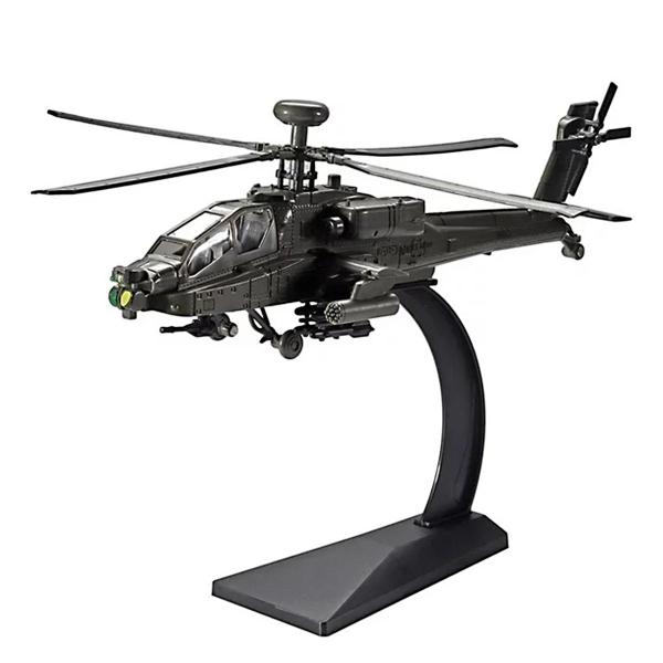Helicóptero Apache, MXAAH-001, AH-64 Apache, 1:32, 28x22x8cm, Luz y sonido, Metal/Plástico, Base Plástico, Verde.