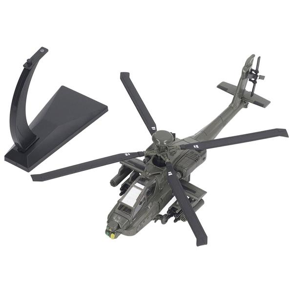Helicóptero Apache, MXAAH-001, AH-64 Apache, 1:32, 28x22x8cm, Luz y sonido, Metal/Plástico, Base Plástico, Verde.