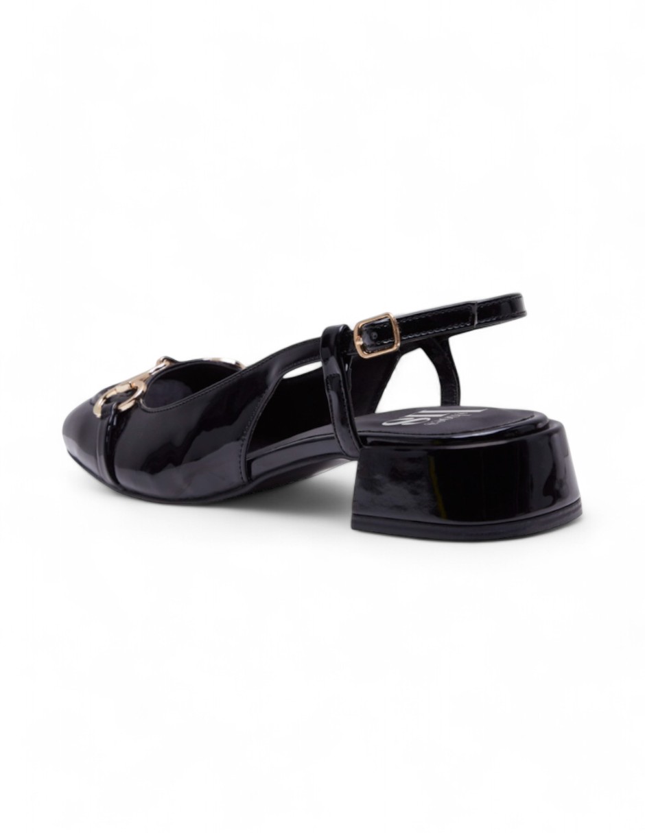 Flats Calzado Watanabe Mujer Charol Con Hebilla
