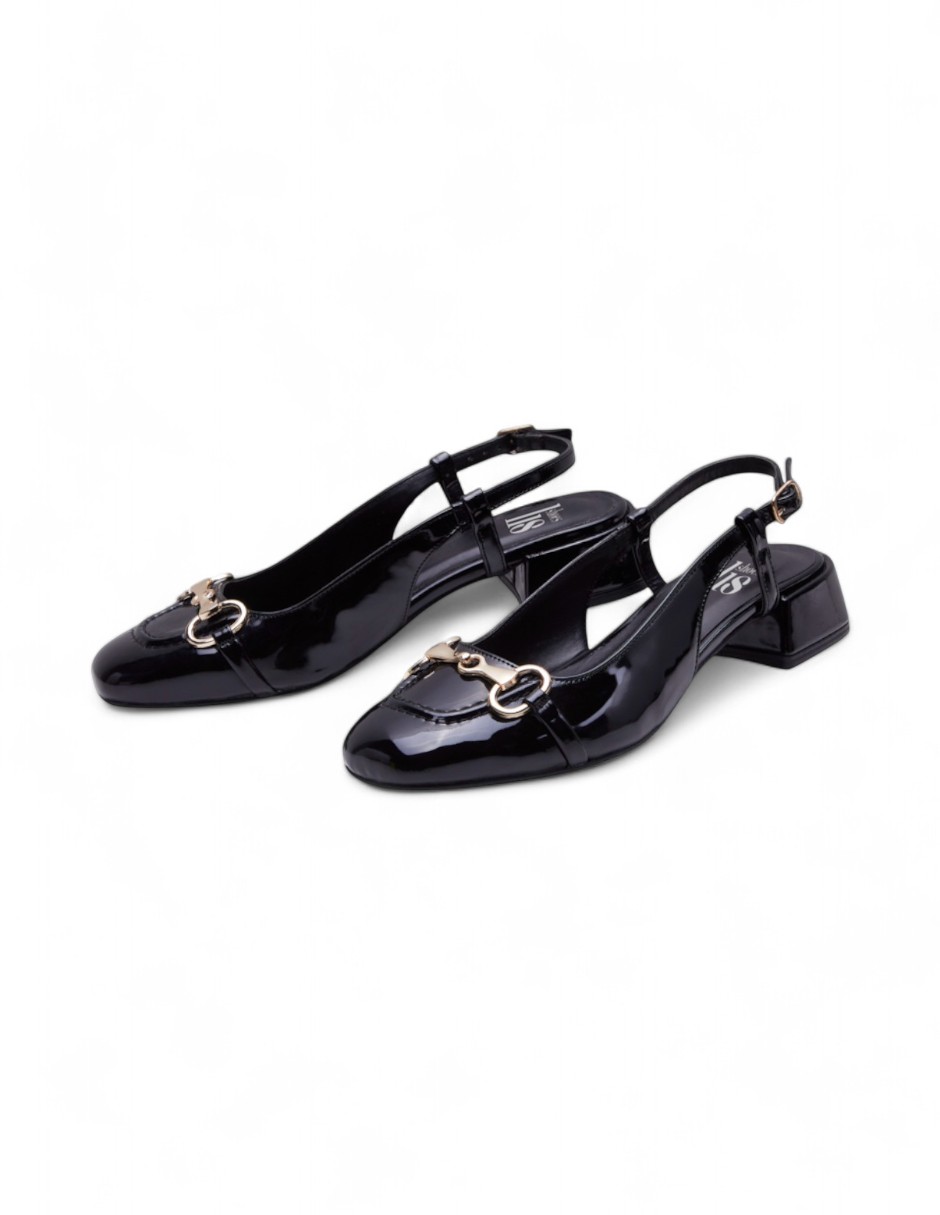Flats Calzado Watanabe Mujer Charol Con Hebilla