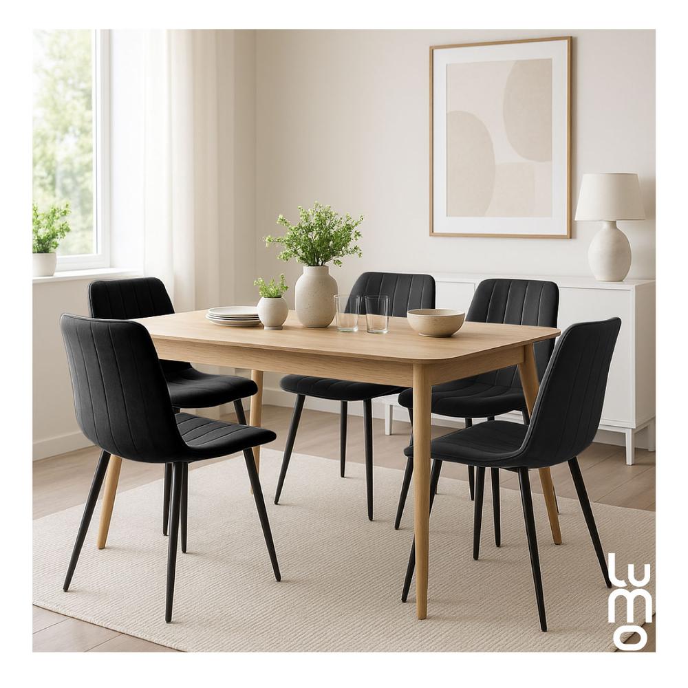 Set 2 Sillas Comedor Velvet Tapizada Terciopelo Sala Eames