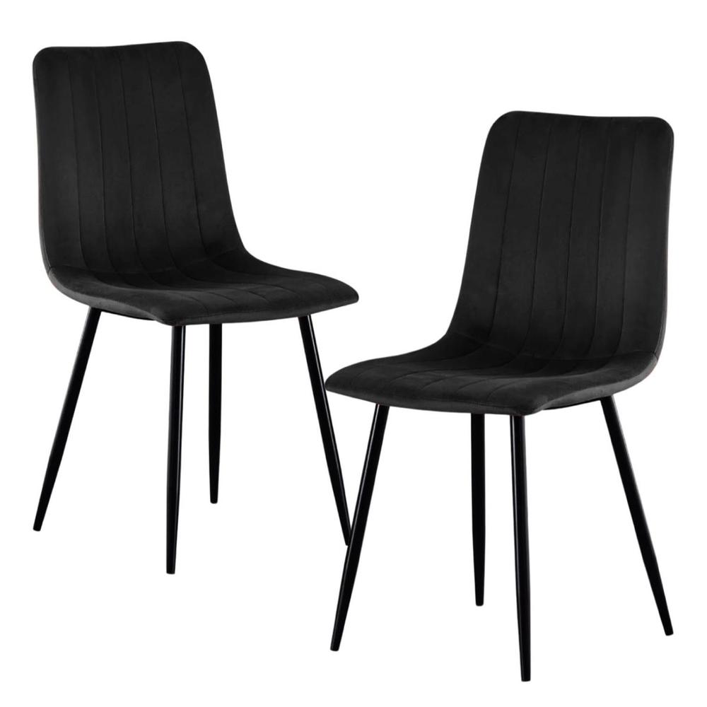 Set 2 Sillas Comedor Velvet Tapizada Terciopelo Sala Eames