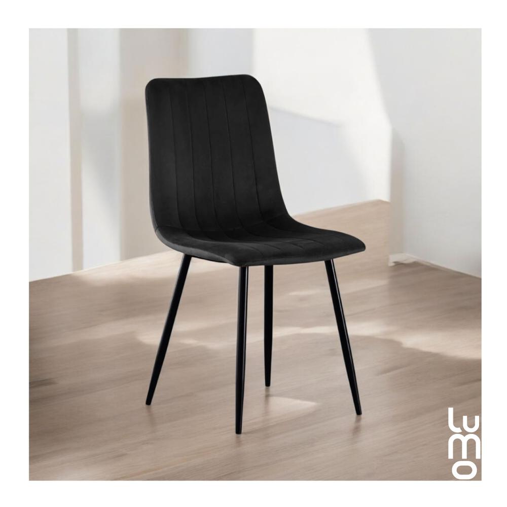 Set 2 Sillas Comedor Velvet Tapizada Terciopelo Sala Eames