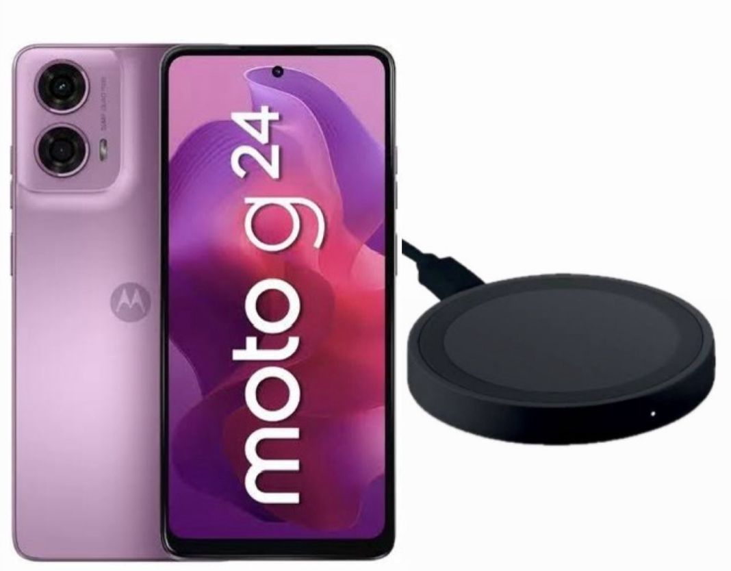 Motorola Moto G 24 Lavanda Nuevo 256GB, 4GB RAM más Cargador Magnético 